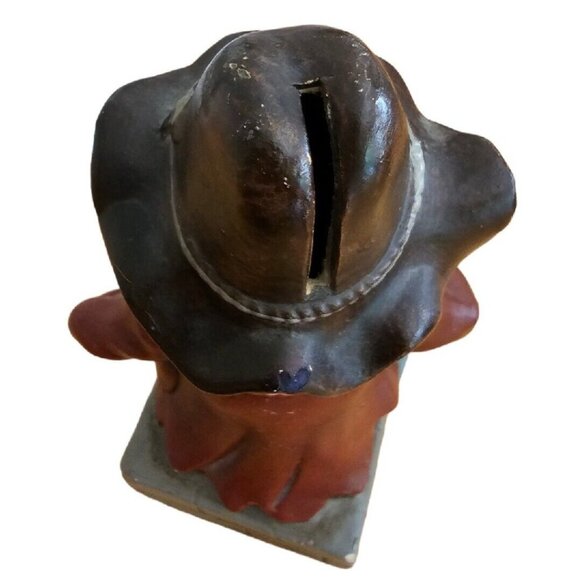 Norcrest Coin Bank Retirement Fund 7" Tall Hobo Bum Man Made in Japan Vintage - Picture 3 of 9
